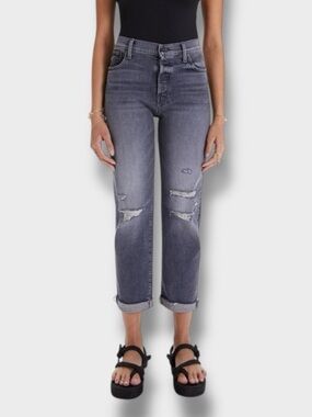 MOTHER The Scrapper Cuff Ankle Fray Jeans